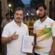 Rahul Gandhi dharna FIR Sahil Lochab pellet protest Parliament Street
